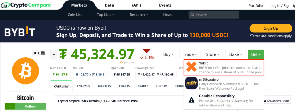 example of button ads
