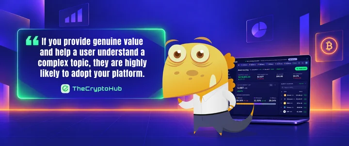 What have you learned about different crypto user types from running campaigns?